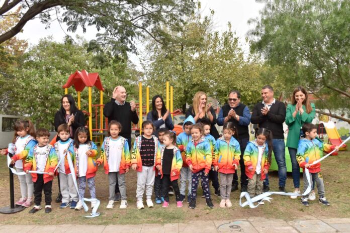 Noe Correa visitó el Jardín de Infantes N° 918 de Los Polvorines